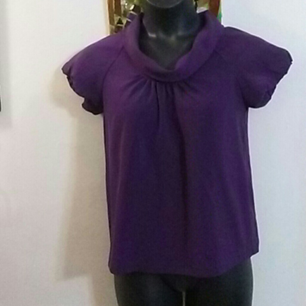 Apostrophe Stretch Plum Top